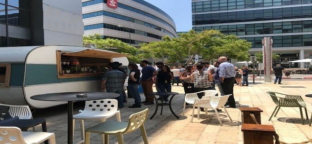 מגשי כריכים, דוכני קפה